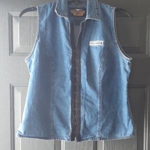 Womans denim Harley-Davidson sleeveless shirt